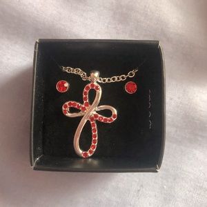 AVON Cross Earring/Necklace set